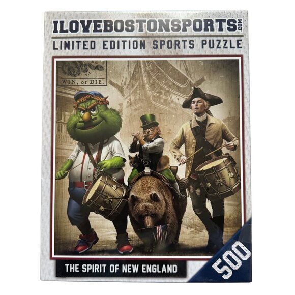 I Love Boston Sports 500-Piece Puzzle Mascots Limited Edition 24" x 18" NEW - Picture 1 of 2